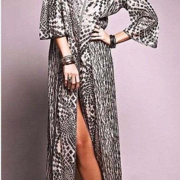 Anna Sui Free People Silver Maxi Dress - Picture 2 of 5